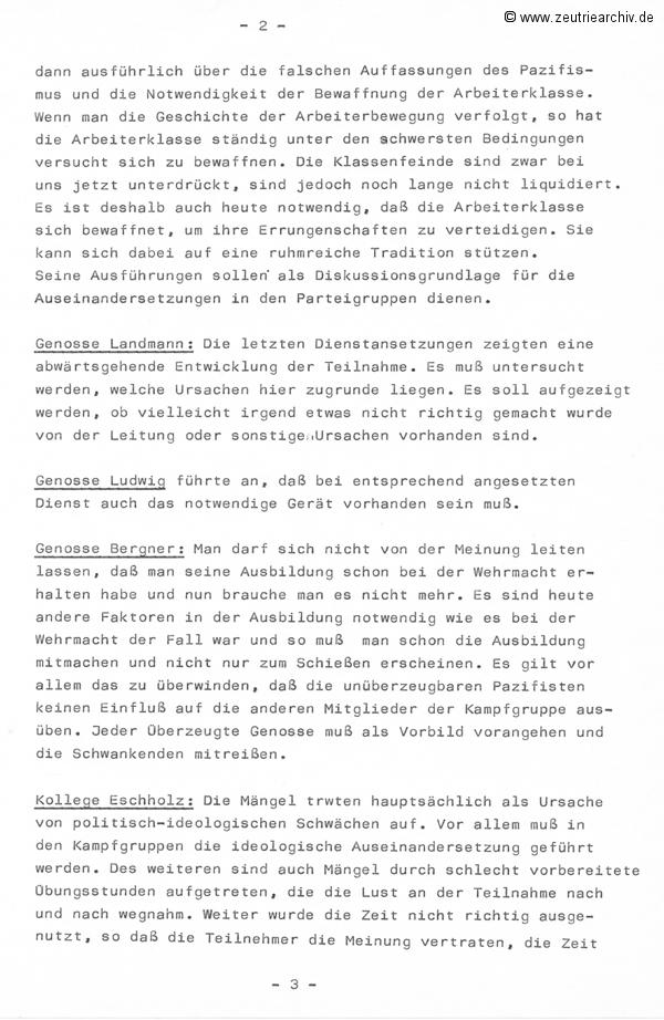 Cronik der Kampfgruppe des VEB Möbelkombinats Möbelkombinates Zeulenroda Zeutrie Zeu Trie Kampfgruppen der Betriebe der DDR