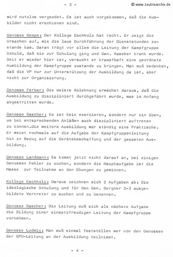 Cronik der Kampfgruppe des VEB Möbelkombinats Möbelkombinates Zeulenroda Zeutrie Zeu Trie Kampfgruppen der Betriebe der DDR