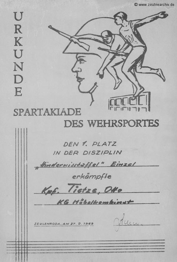 Cronik der Kampfgruppe des VEB Möbelkombinats Möbelkombinates Zeulenroda Zeutrie Zeu Trie Kampfgruppen der Betriebe der DDR