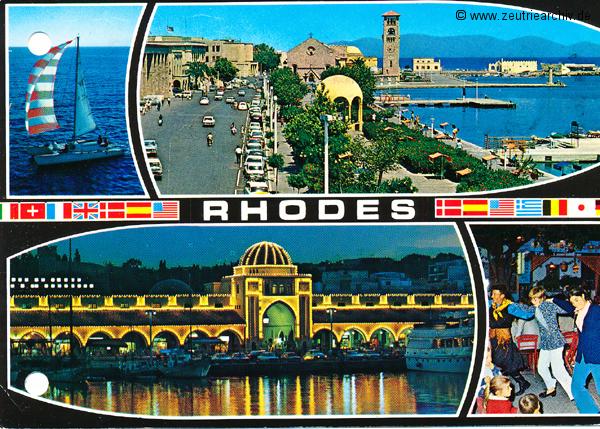 Kartengrüße der Besatzung der MS Zeulenroda aus Rhodes Griechenland
