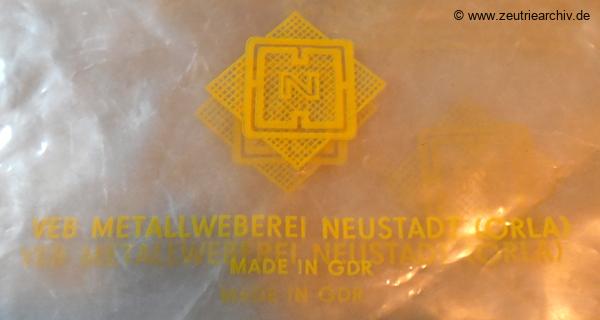 DWLOSE Typenschilder Spulen Verpackung des VEB Metallweberei Neustadt Orla Betriebsteil Zeulenroda Baderschneider Lenzner DDR heute Zeuro Zeutrie Möbel