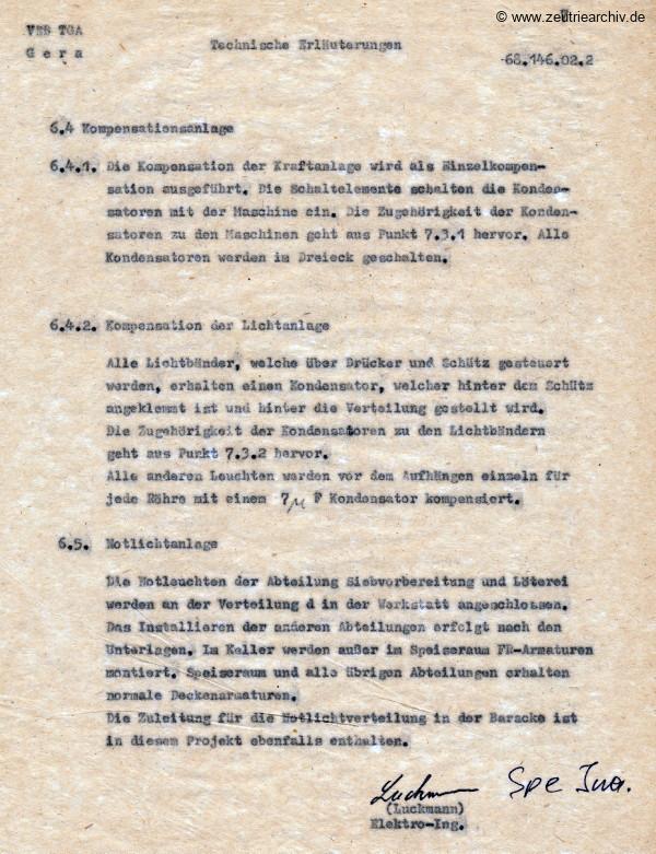 Ordner Licht und Kraftanlage des VEB Metallweberei Neustadt Orla Betriebsteil Zeulenroda Baderschneider Lenzner DDR heute Zeuro Zeutrie Möbel