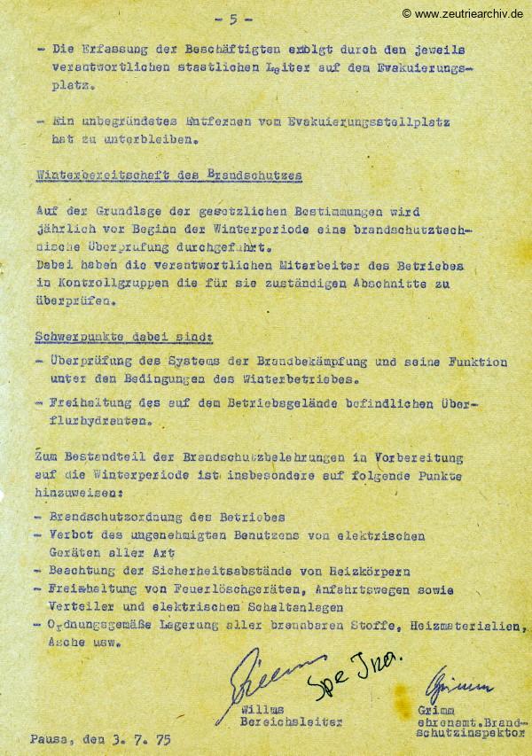 Ordner Brandschutz Ordnung des VEB Metallweberei Neustadt Orla Betriebsteil Zeulenroda Baderschneider Lenzner DDR heute Zeuro Zeutrie Möbel