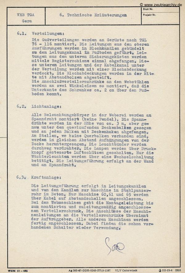 Ordner Projekt Installation Licht und Kraftanlage des VEB Metallweberei Neustadt Orla Betriebsteil Zeulenroda Baderschneider Lenzner DDR heute Zeuro Zeutrie Möbel
