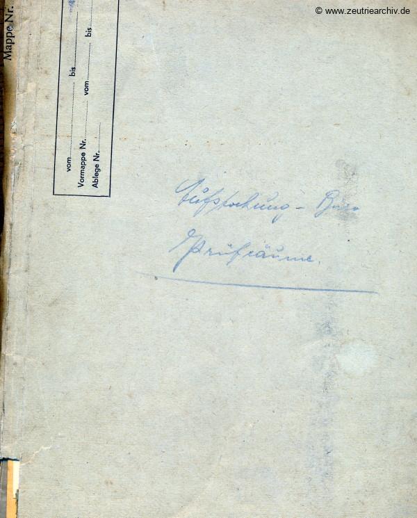 Ordner Bauunterlagen 40er 50er Jahre des VEB Metallweberei Neustadt Orla Betriebsteil Zeulenroda Baderschneider Lenzner DDR heute Zeuro Zeutrie Möbel