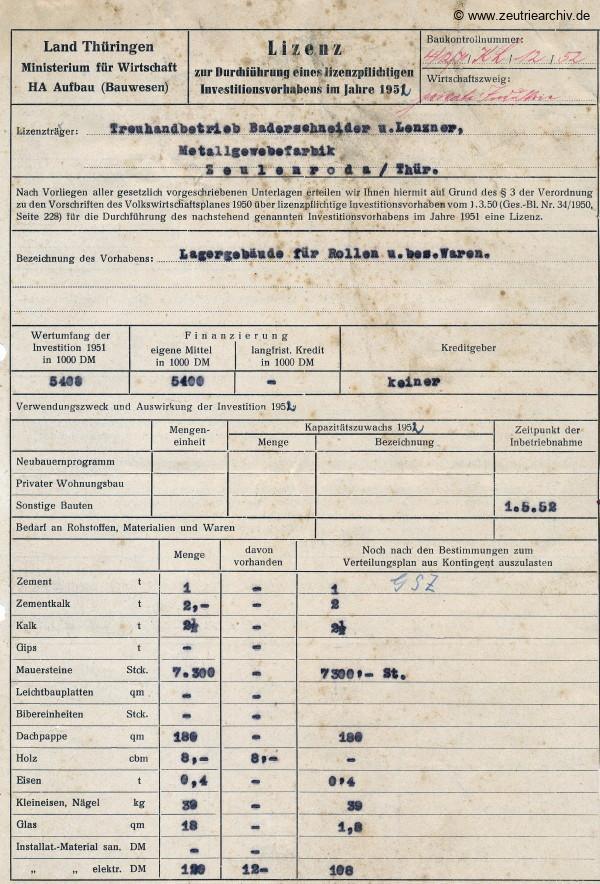 Ordner Lagergebäude des VEB Metallweberei Neustadt Orla Betriebsteil Zeulenroda Baderschneider Lenzner DDR heute Zeuro Zeutrie Möbel