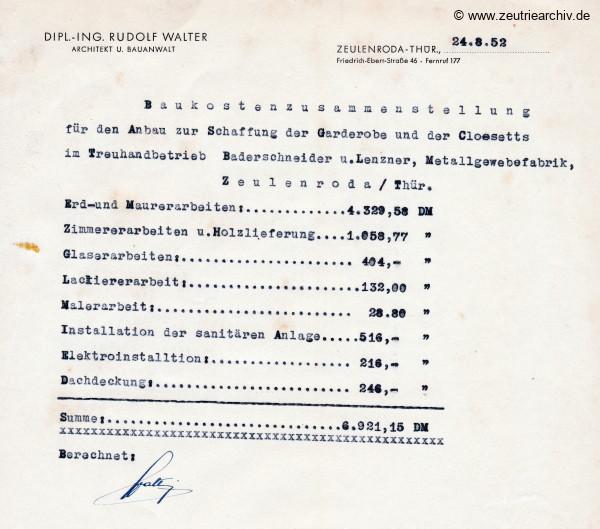 Ordner Briefumschlag Walter des VEB Metallweberei Neustadt Orla Betriebsteil Zeulenroda Baderschneider Lenzner DDR heute Zeuro Zeutrie Möbel