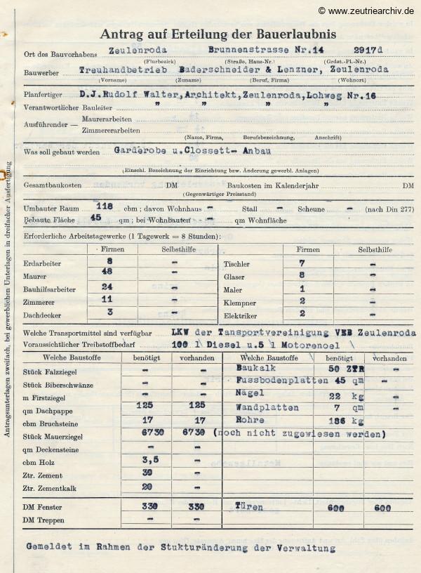 Ordner Briefumschlag Walter des VEB Metallweberei Neustadt Orla Betriebsteil Zeulenroda Baderschneider Lenzner DDR heute Zeuro Zeutrie Möbel