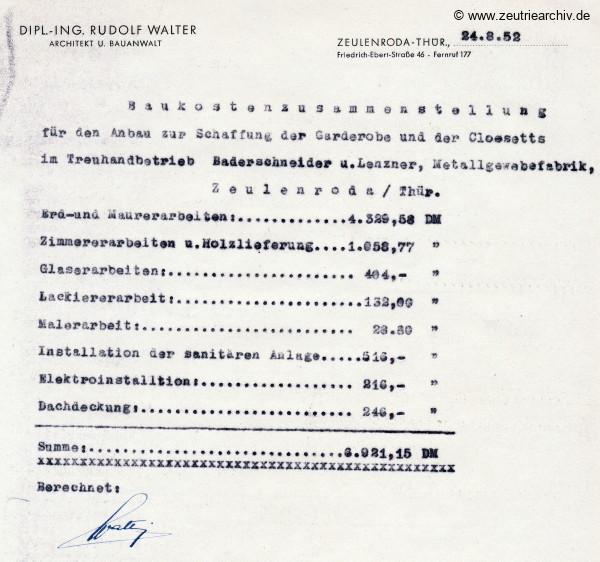 Ordner Briefumschlag Walter des VEB Metallweberei Neustadt Orla Betriebsteil Zeulenroda Baderschneider Lenzner DDR heute Zeuro Zeutrie Möbel