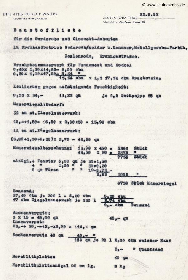 Ordner Briefumschlag Walter des VEB Metallweberei Neustadt Orla Betriebsteil Zeulenroda Baderschneider Lenzner DDR heute Zeuro Zeutrie Möbel