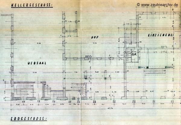 Ordner Zeichnungen Baupläne des VEB Metallweberei Neustadt Orla Betriebsteil Zeulenroda Baderschneider Lenzner DDR heute Zeuro Zeutrie Möbel
