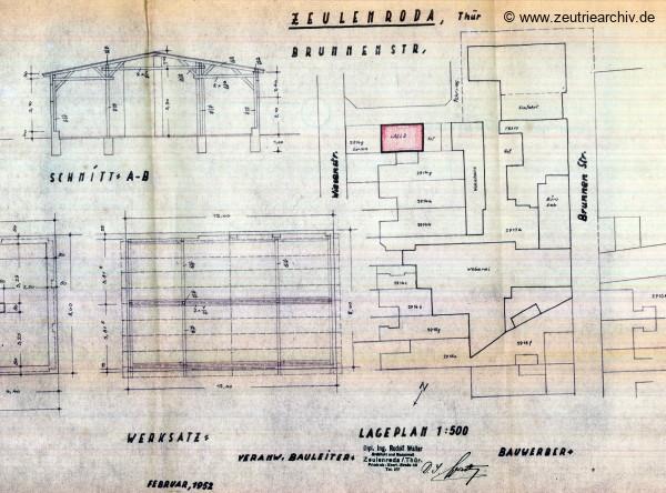 Ordner Zeichnungen Baupläne des VEB Metallweberei Neustadt Orla Betriebsteil Zeulenroda Baderschneider Lenzner DDR heute Zeuro Zeutrie Möbel