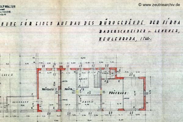 Ordner Zeichnungen Baupläne des VEB Metallweberei Neustadt Orla Betriebsteil Zeulenroda Baderschneider Lenzner DDR heute Zeuro Zeutrie Möbel